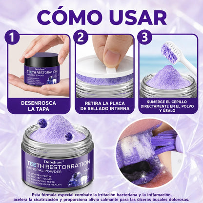 Polvo Dental Mineral Reparador y Blanqueador