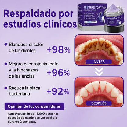 Polvo Dental Mineral Reparador y Blanqueador